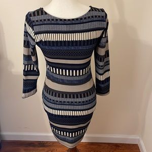 Forever21 NWT Blue & Taupe Bodycon Dress - Versatile Elegance